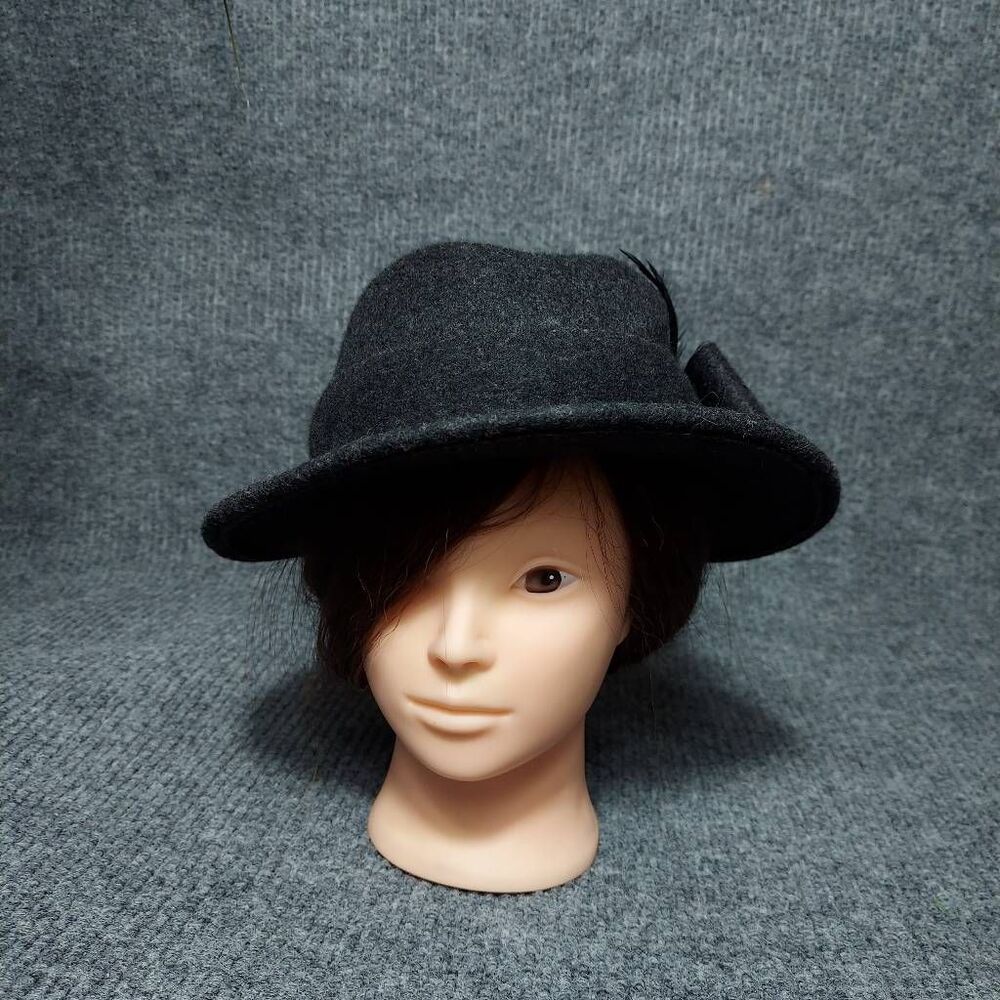 San Diego hat Co Fedora womens One size Gray Wool business casual date night bow